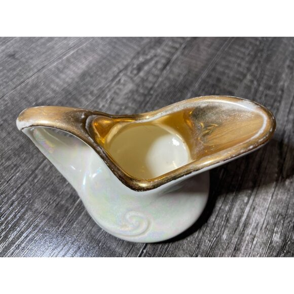 Pearl China Co. Hand Decorated 22 KT Gold CREAM PITCHER creamer Vintage Made USA - Picture 3 of 14